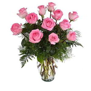Basking Ridge Florist | 12 Pink Roses 
